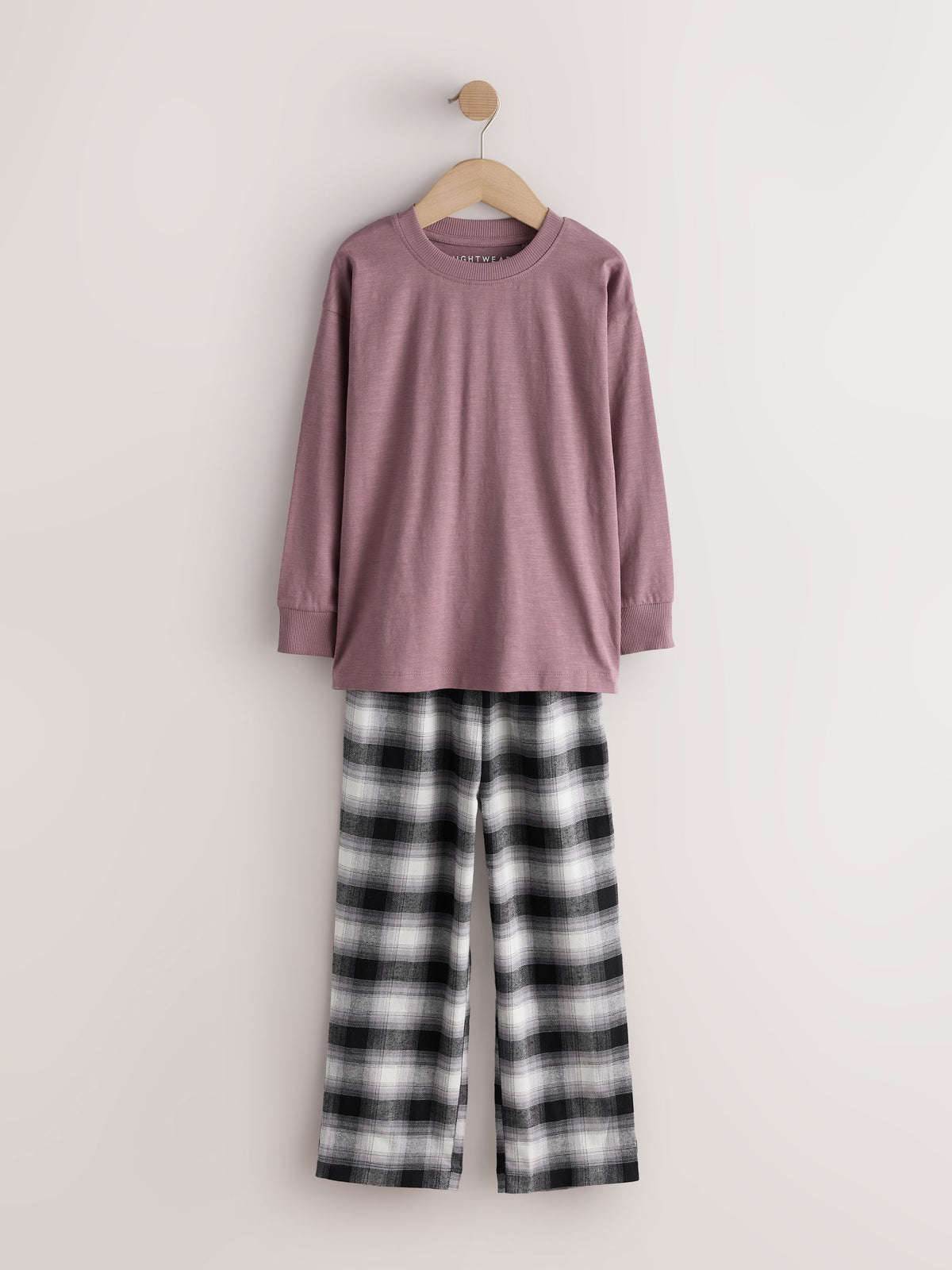 Green/Dusk Long Sleeve Woven Check Pyjamas 2 Pack (3-16yrs) - image 3