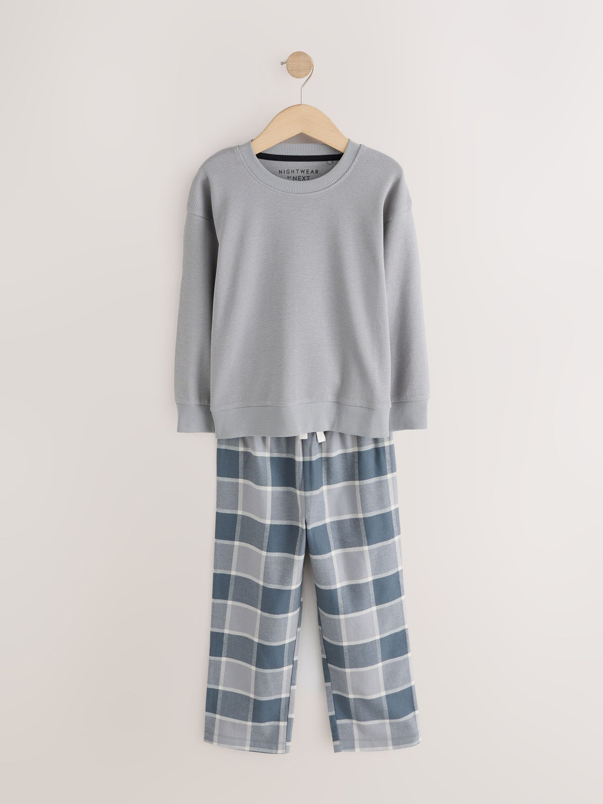 Black/Stone/Grey Woven Check Pyjamas 3 Pack (3-16yrs) - image 4