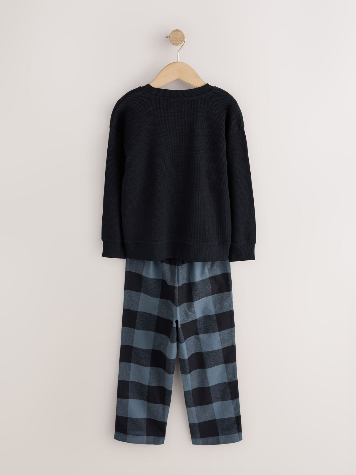 Black/Stone/Grey Woven Check Pyjamas 3 Pack (3-16yrs) - image 5