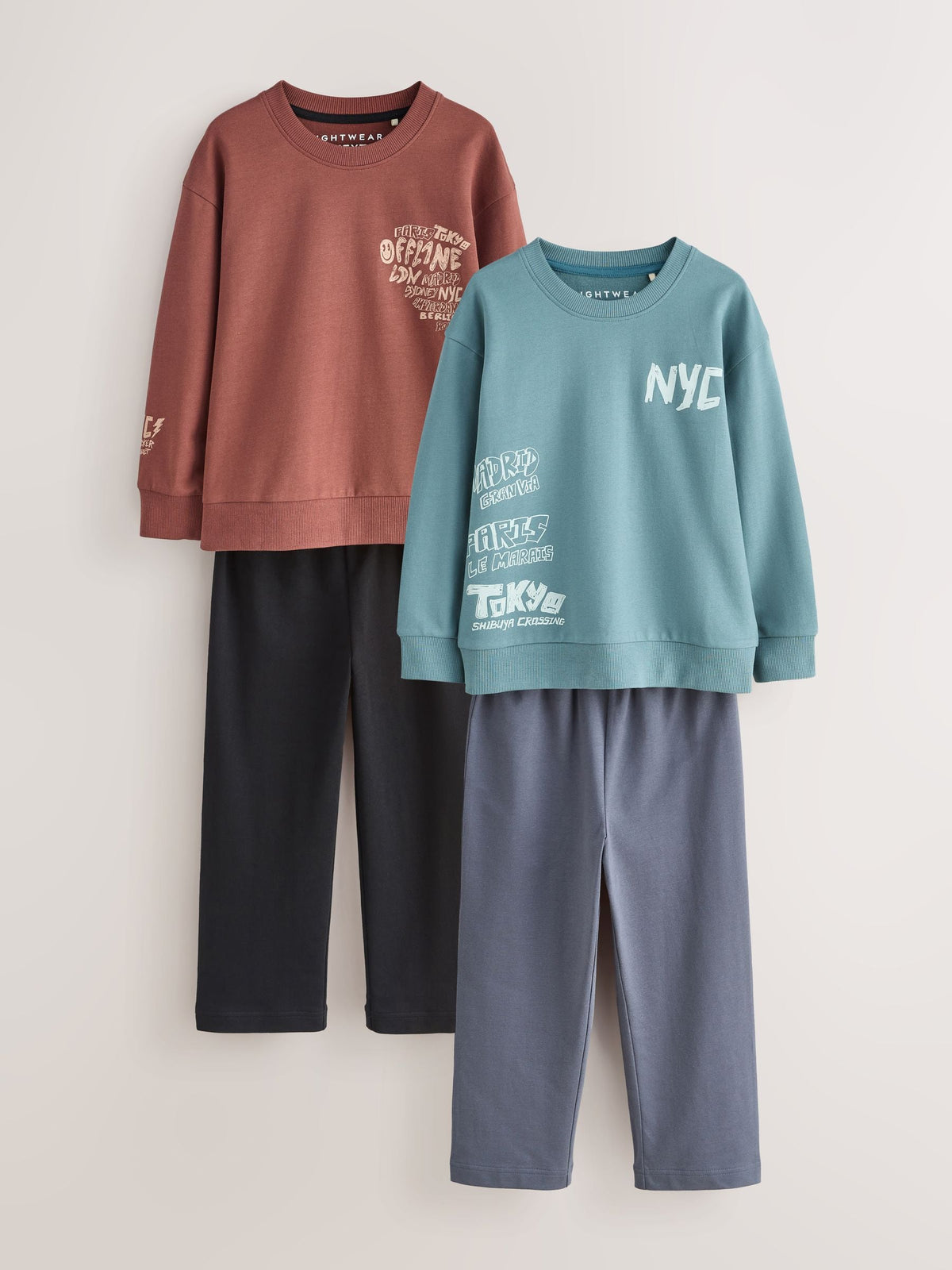 Red/Green Offline Long Sleeve Pyjamas 2 Pack (3-16yrs) - image 6