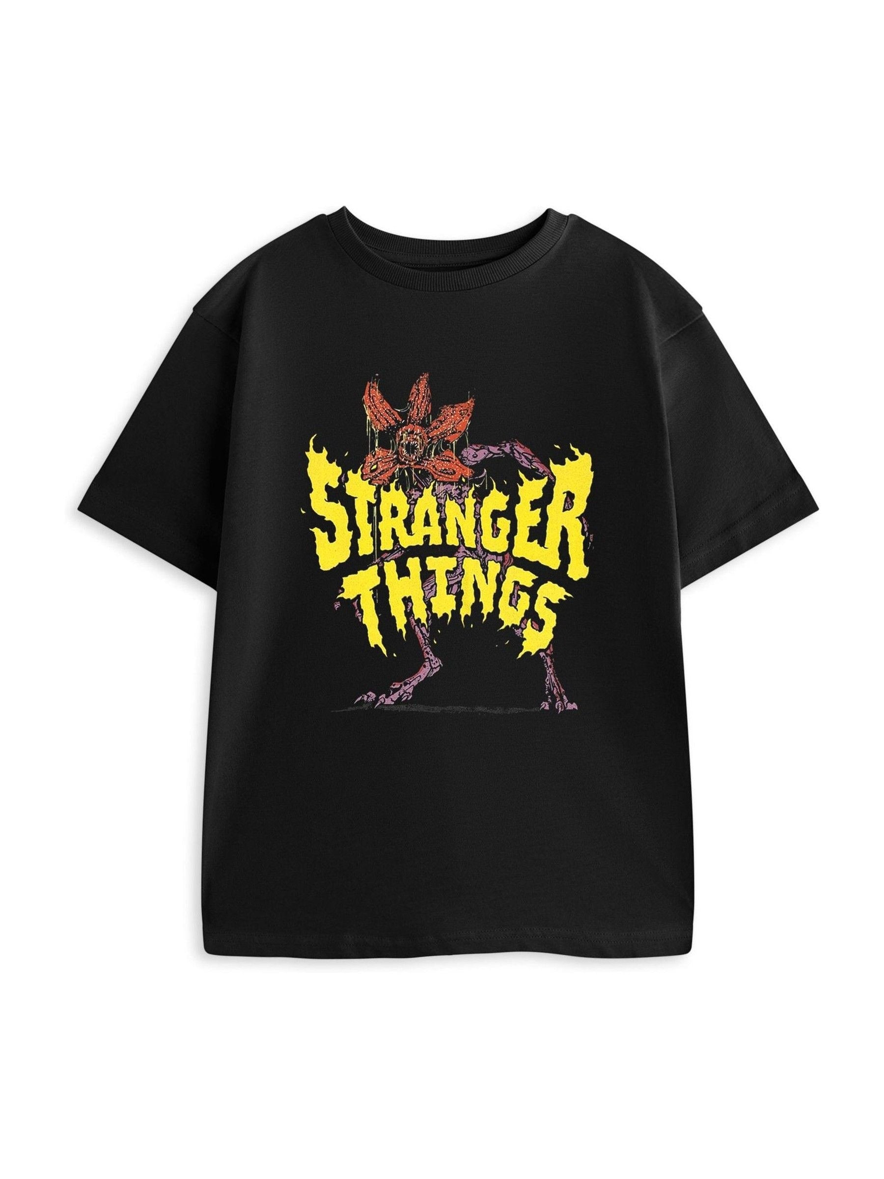 Dsiney Kidz - Vanilla Underground Black Stranger Things Demogorgon Short Sleeved T-Shirt image 1