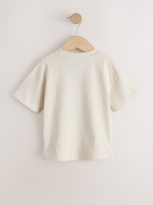 Cream Short Sleeve Graphic T-Shirt (3mths-7yrs) image 2