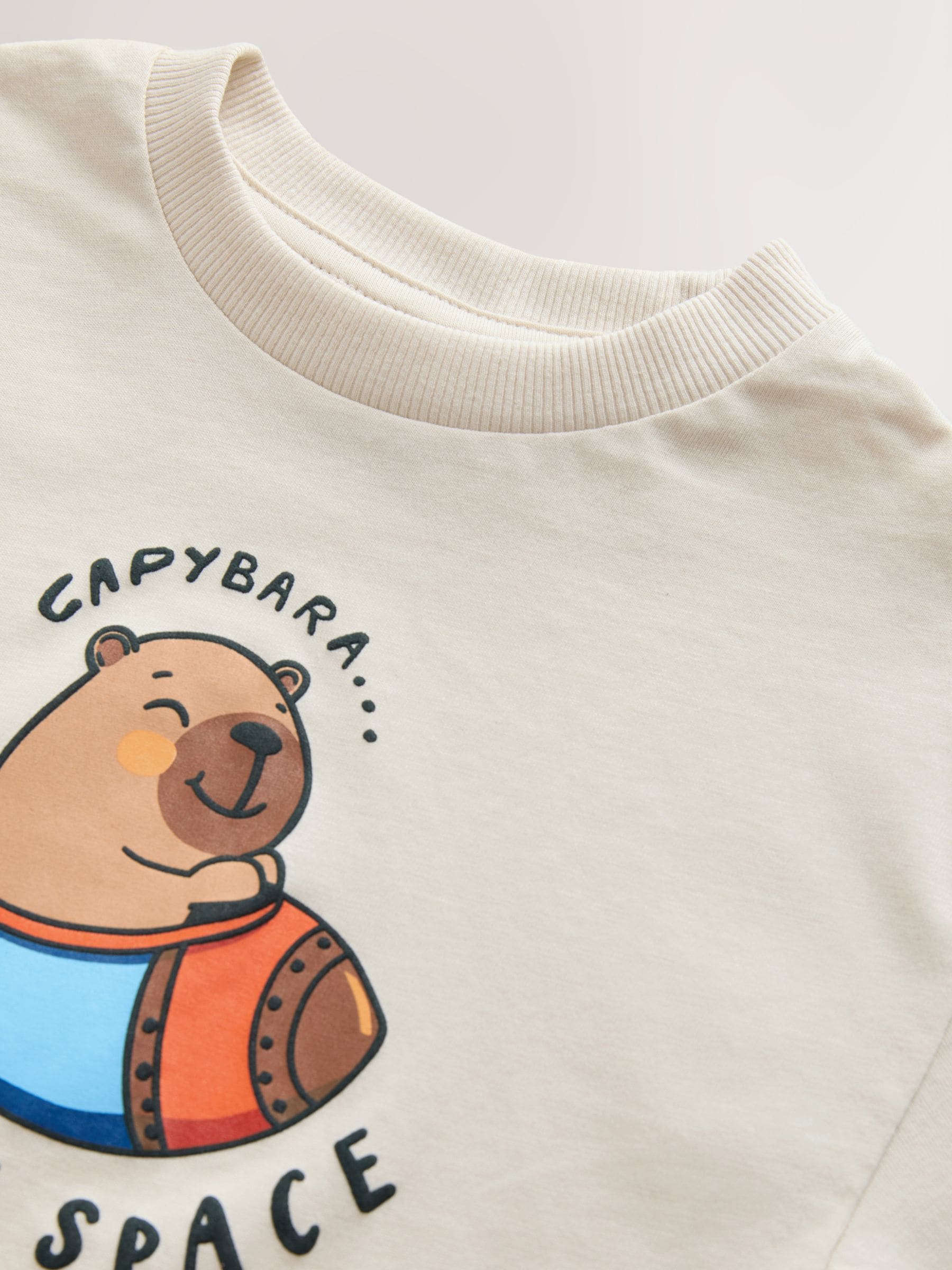 Cream Short Sleeve Graphic T-Shirt (3mths-7yrs) image 3