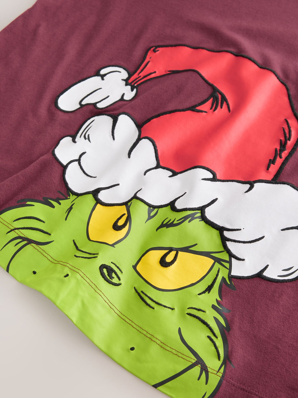 Berry Pink Grinch Licence Graphic Christmas T-Shirt - image 7