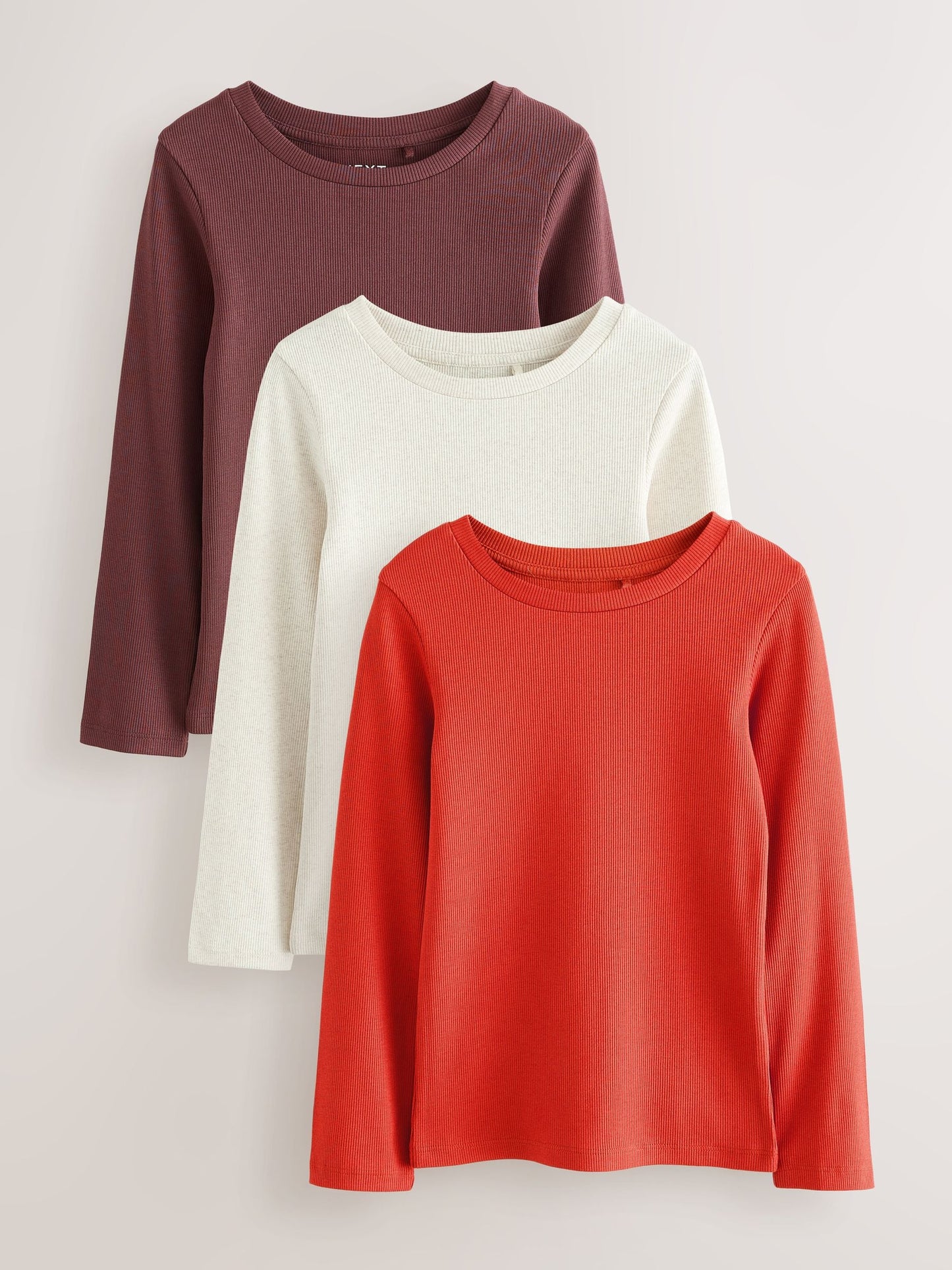 Dsiney Kidz - Multi Long Sleeve Ribbed Tops 3 Pack (3-16yrs) image 1