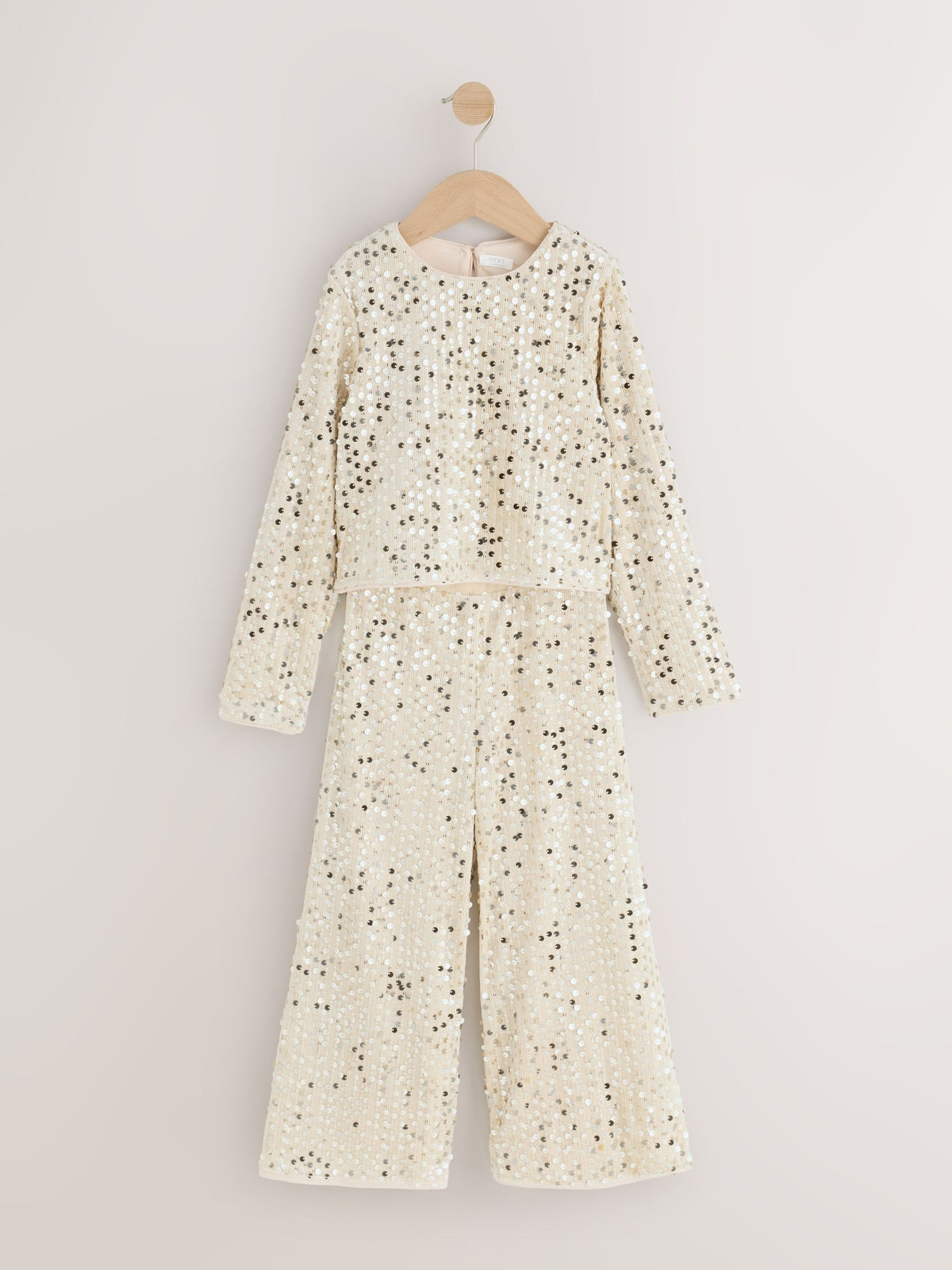 Cream Sequin Trousers Set (3-16yrs) - image 6
