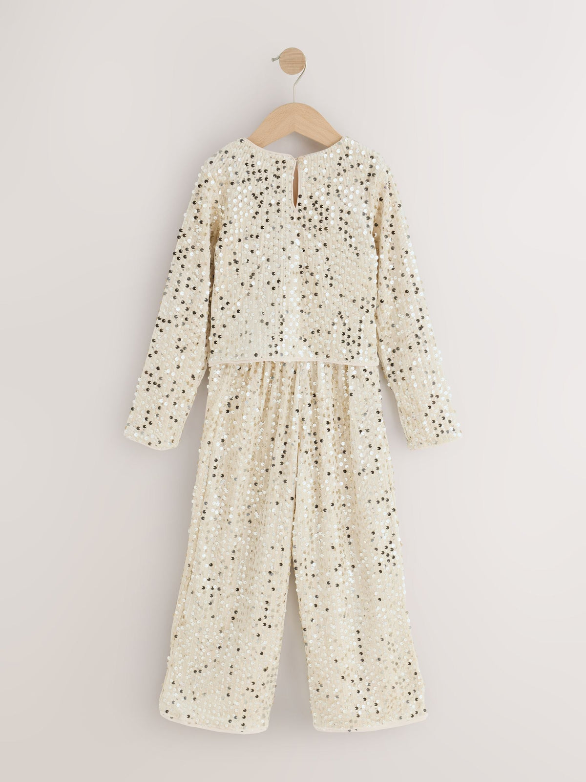 Cream Sequin Trousers Set (3-16yrs) - image 8