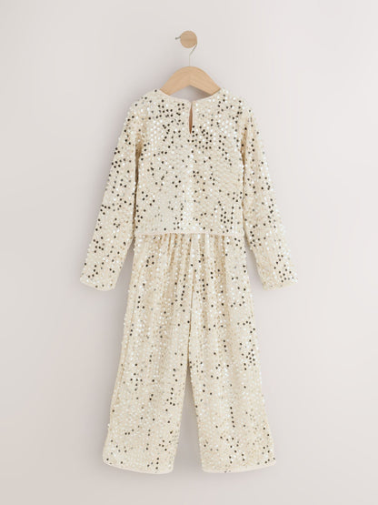Cream Sequin Trousers Set (3-16yrs) - image 8