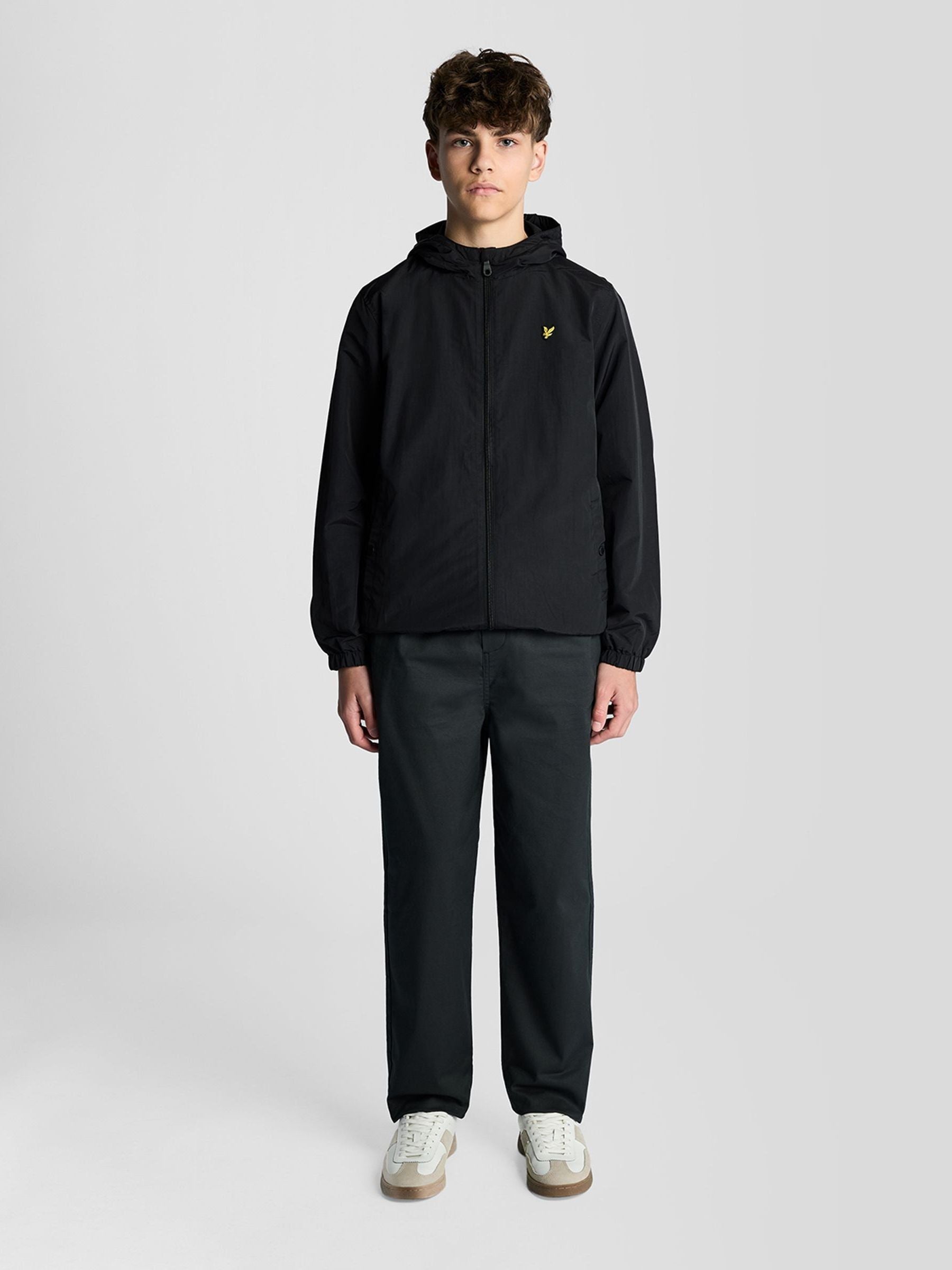 Dsiney Kidz - Lyle & Scott Black Zip Through Hooded Jacket image 3