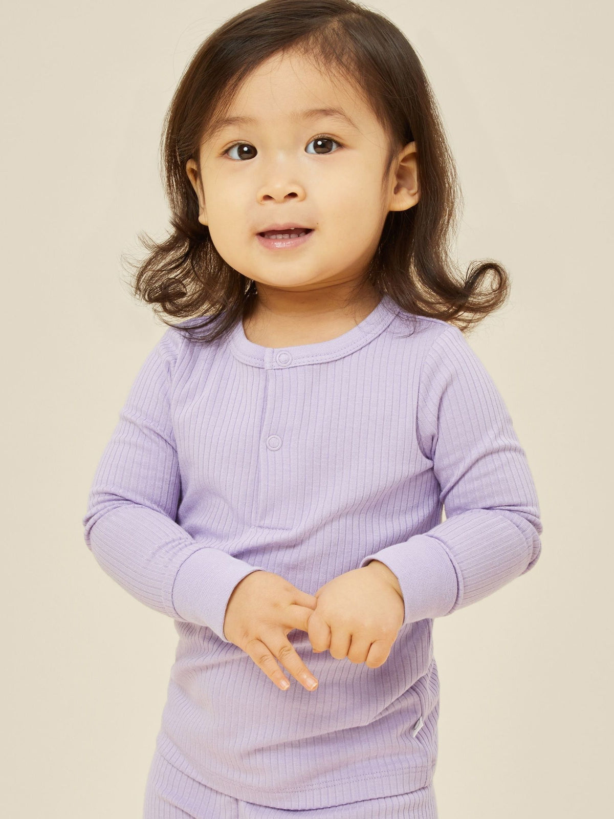MORI Light Purple Ribbed Supersoft Pyjamas - image 1
