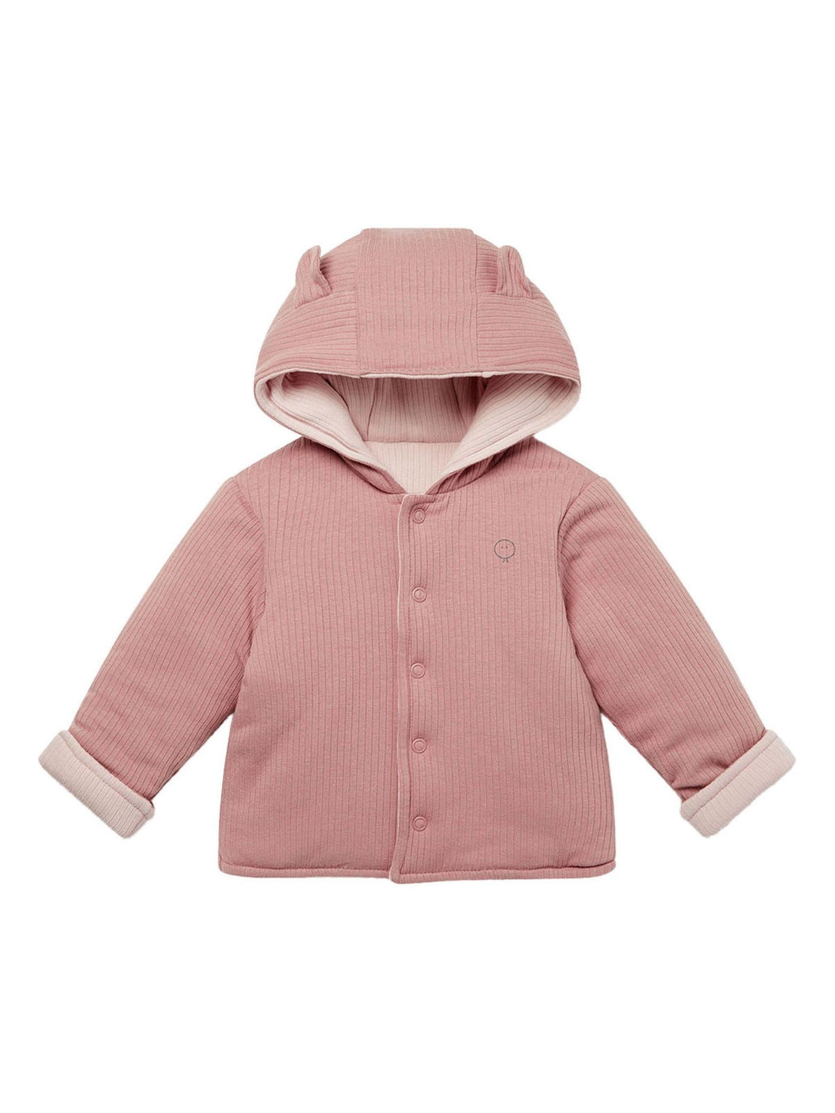 Dsiney Kidz - MORI Pink Cosy Ribbed Reversible Coat image 1