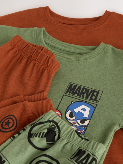 Green/Orange Marvel Long Sleeve Jogger Pyjamas 3 Pack (9mths-8yrs) - image 5