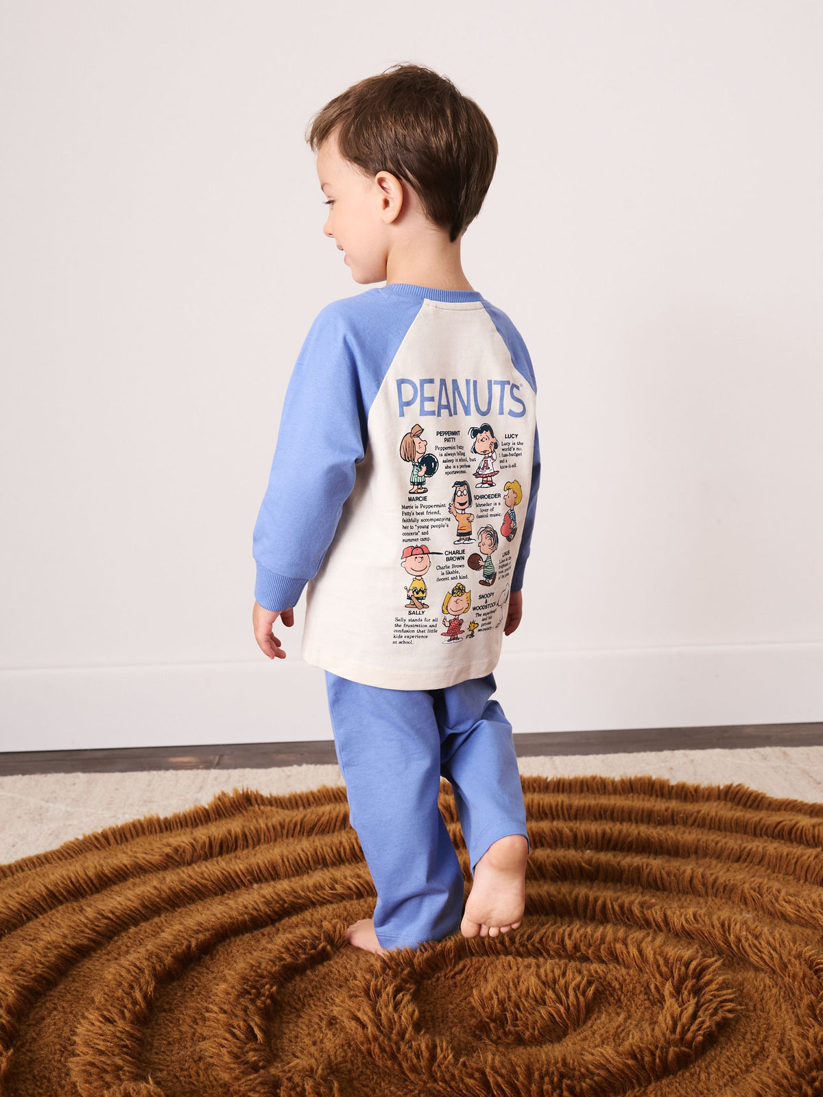 Blue/Ecru Snoopy Long Sleeve Jogger Pyjamas (12mths-10yrs) - image 2