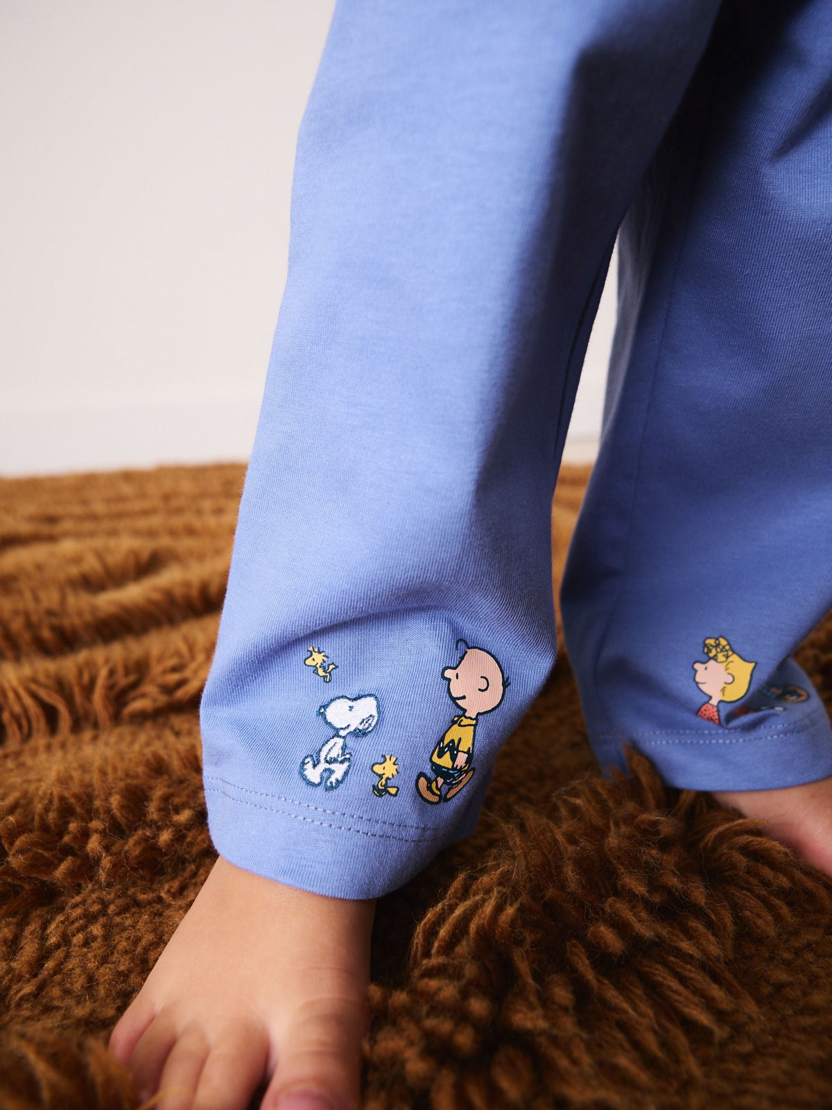 Blue/Ecru Snoopy Long Sleeve Jogger Pyjamas (12mths-10yrs) - image 4