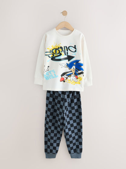 Ecru/Grey Sonic the Hedgehog Jogger Pyjamas 2 Pack (3-14yrs) - image 6