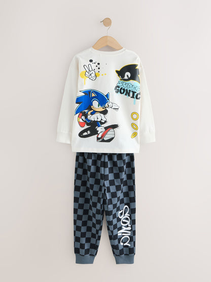 Ecru/Grey Sonic the Hedgehog Jogger Pyjamas 2 Pack (3-14yrs) - image 7
