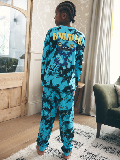 Blue Fuggler Long Sleeve Jogger Pyjamas (5-16yrs) - image 3