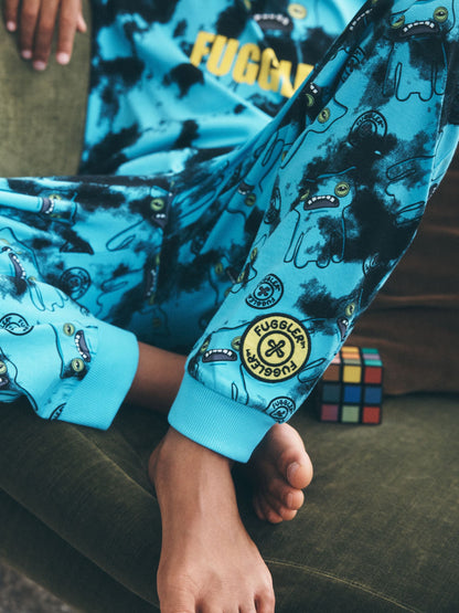 Blue Fuggler Long Sleeve Jogger Pyjamas (5-16yrs) - image 6