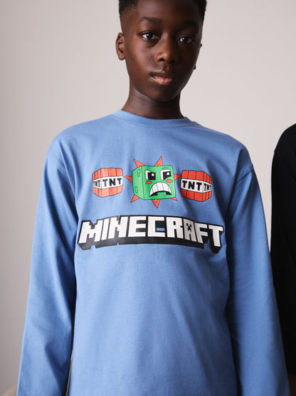 Blue/Green/Grey Minecraft Long Sleeve Jogger Pyjamas 3 Pack (5-16yrs) - image 4