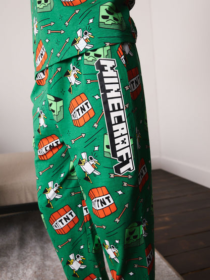 Blue/Green/Grey Minecraft Long Sleeve Jogger Pyjamas 3 Pack (5-16yrs) - image 6