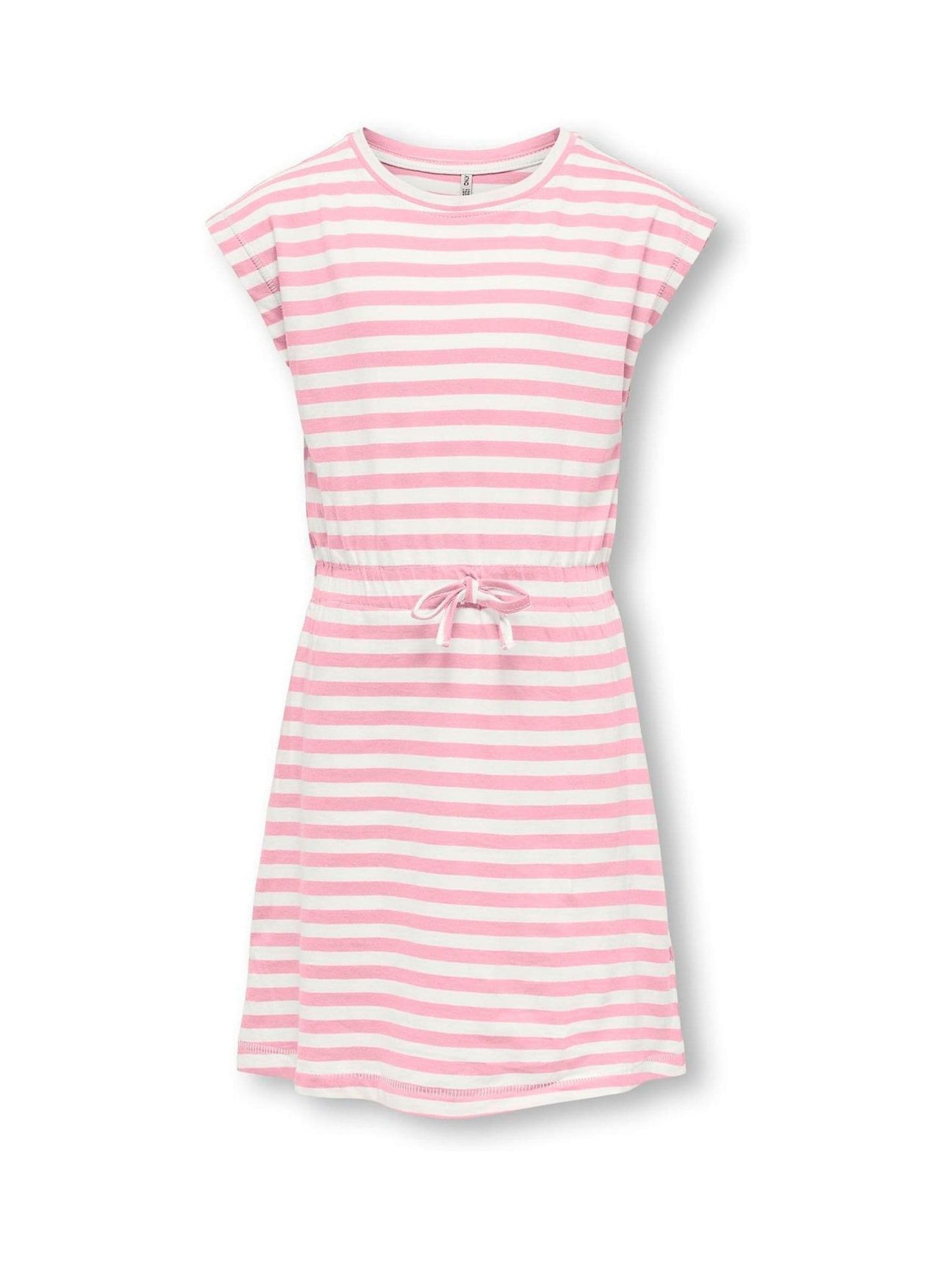 ONLY KIDS Pink Crochet Sleeveless Striped Dress image 1