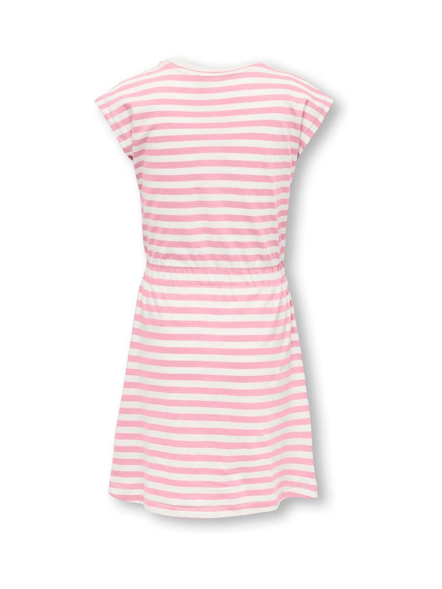 ONLY KIDS Pink Crochet Sleeveless Striped Dress image 2