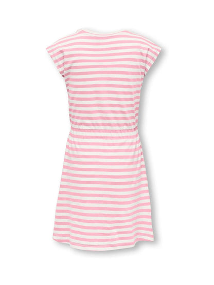 ONLY KIDS Pink Crochet Sleeveless Striped Dress image 2