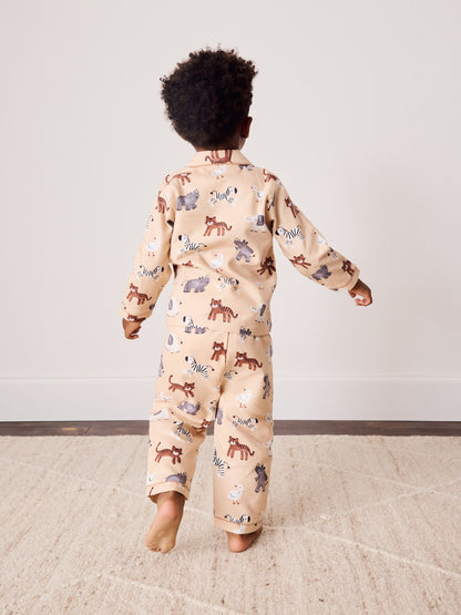 Beige Animal Button Down Pyjamas (9mths-10yrs) - image 4