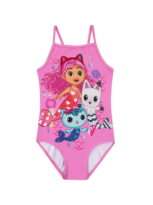 Dsiney Kidz - Character Pink Gabby’s Dollhouse Swimming Costume Swimsuit image 1