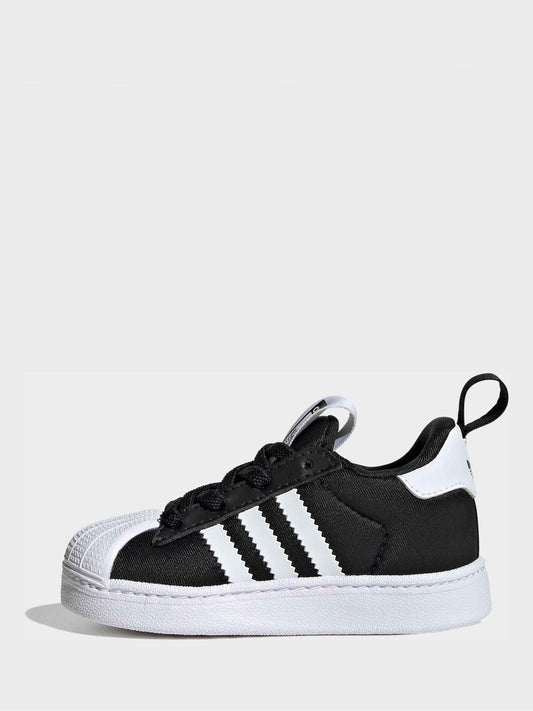 Dsiney Kidz - adidas Originals Black Superstar Quickon Younger Boys Trainers image 2