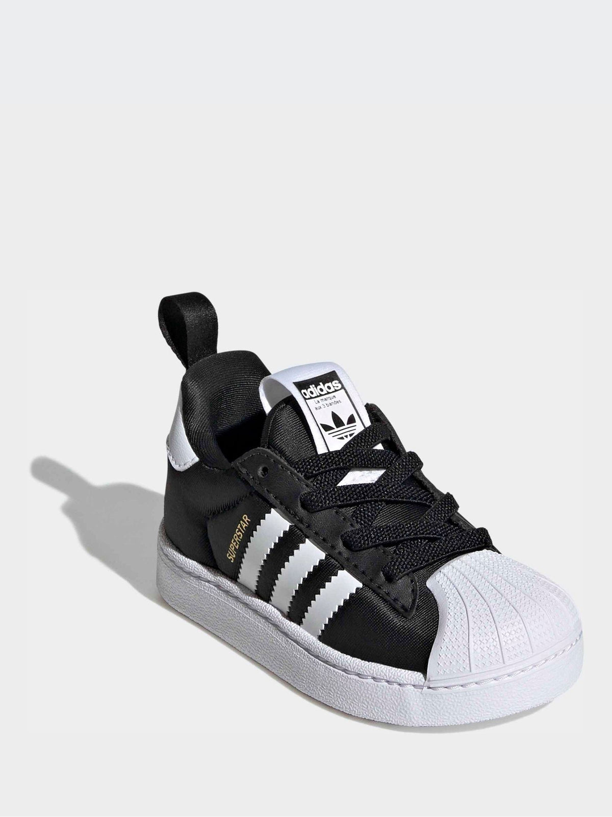Dsiney Kidz - adidas Originals Black Superstar Quickon Younger Boys Trainers image 4