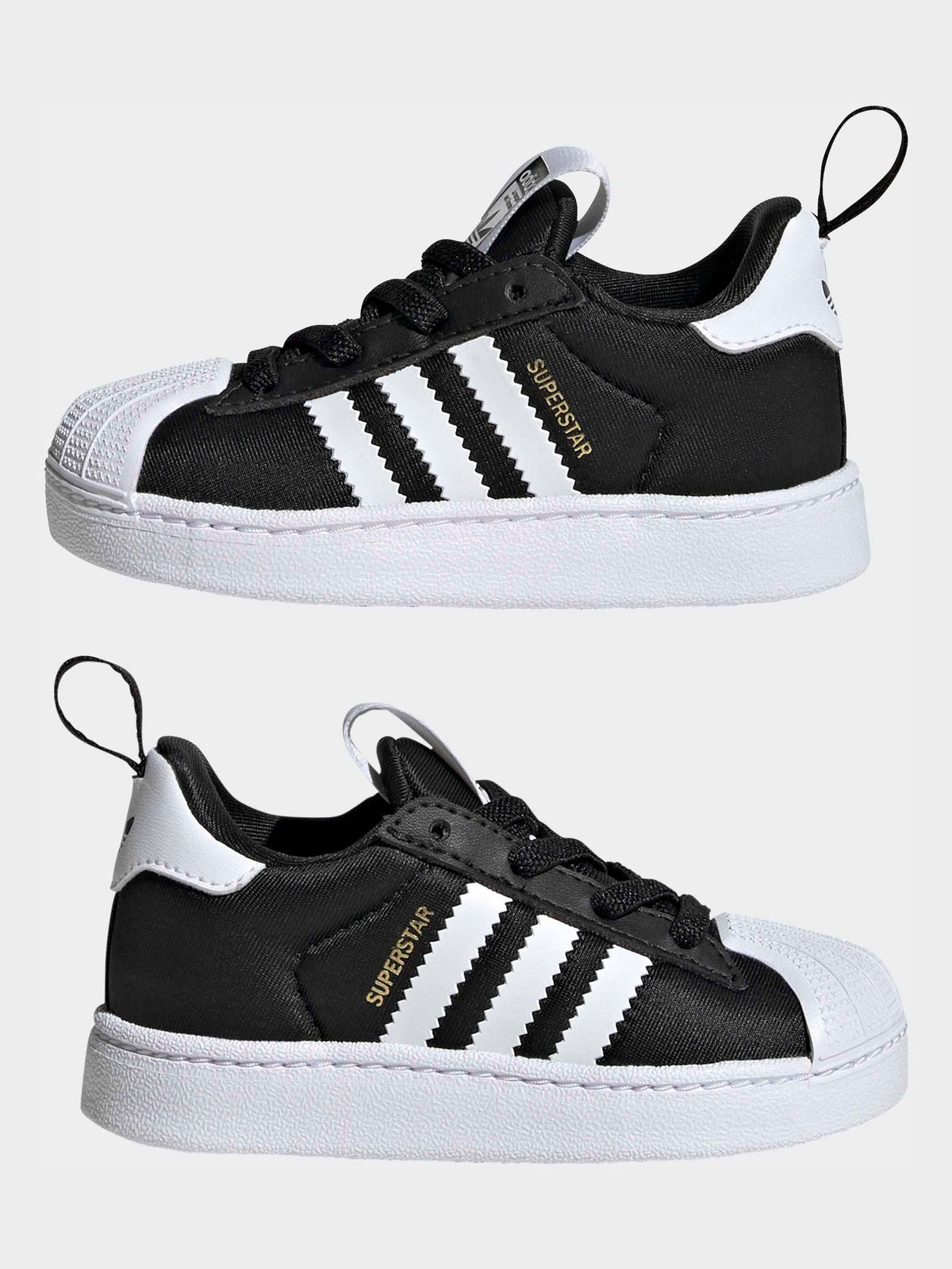 Dsiney Kidz - adidas Originals Black Superstar Quickon Younger Boys Trainers image 6