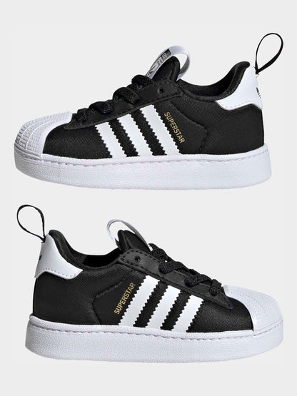 Dsiney Kidz - adidas Originals Black Superstar Quickon Younger Boys Trainers image 6