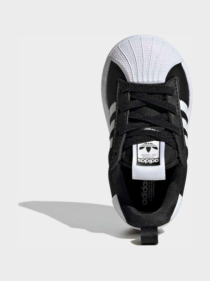 Dsiney Kidz - adidas Originals Black Superstar Quickon Younger Boys Trainers image 7