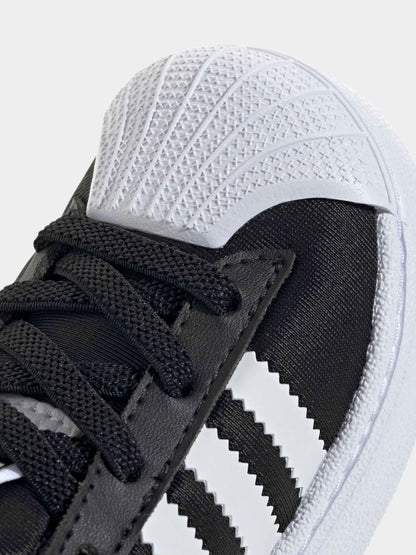 Dsiney Kidz - adidas Originals Black Superstar Quickon Younger Boys Trainers image 9