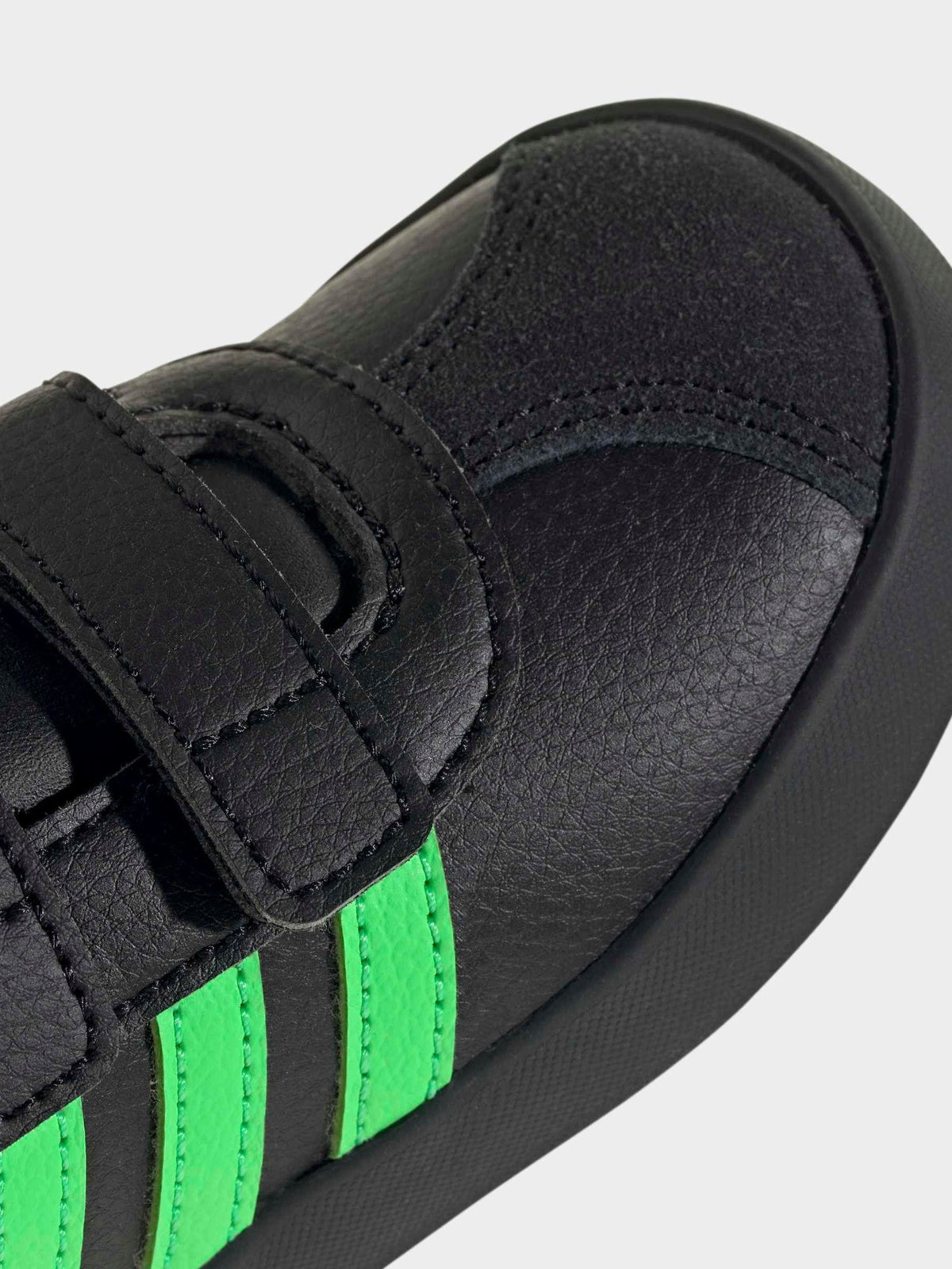 adidas Black/Green VL Court 3.0 Hook and Loop Infant Trainers - image 7