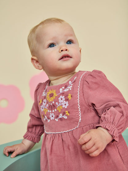 Dsiney Kidz - Jojo Maman Bébé Dusky Pink Embroidered Dress Set image 1