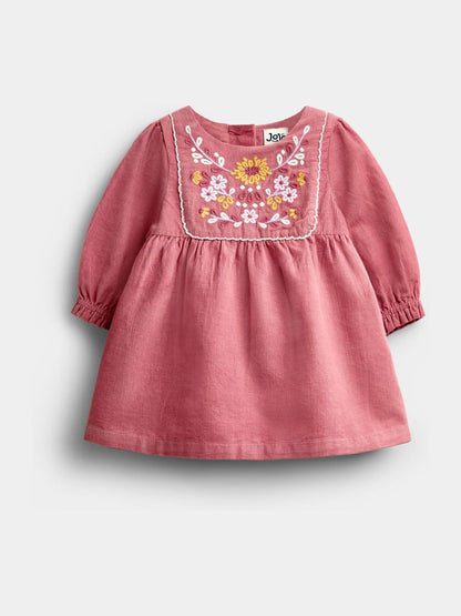 Dsiney Kidz - Jojo Maman Bébé Dusky Pink Embroidered Dress Set image 4