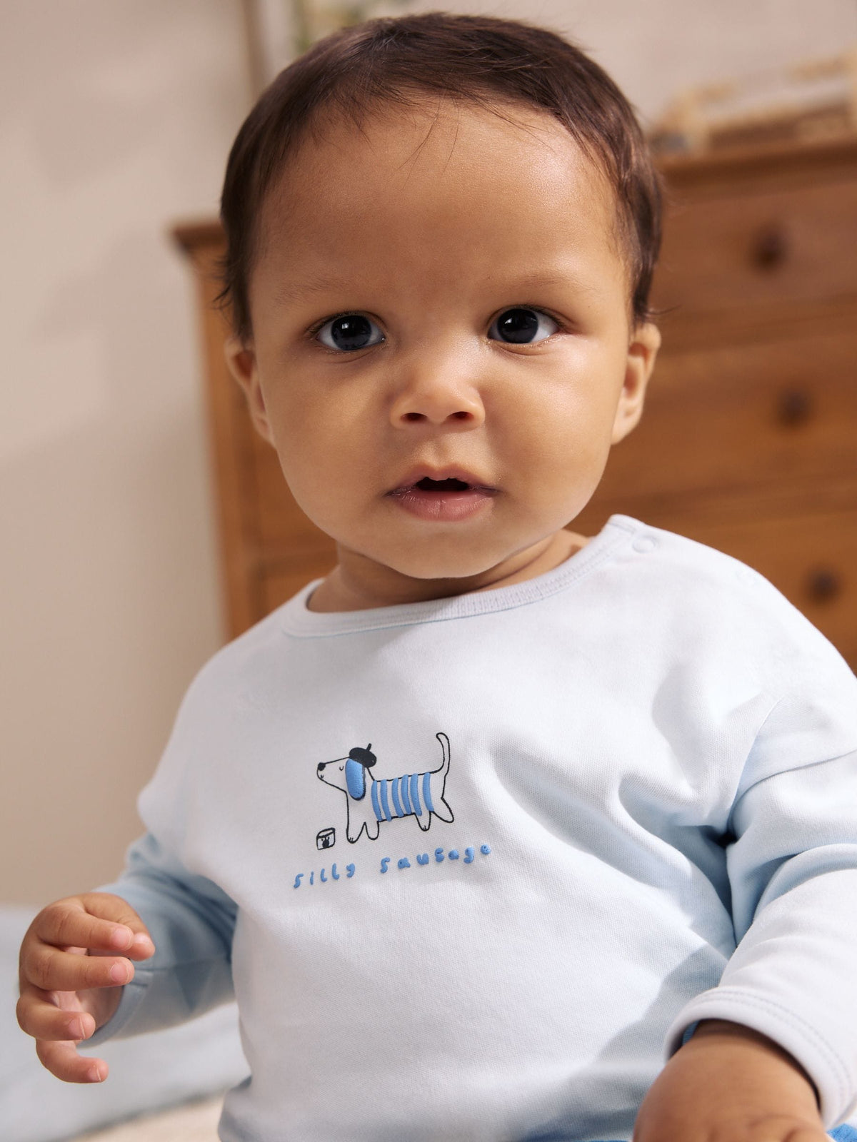 Blue Dog Baby Top and Wide Leg Leggings Set (0mths-2yrs) - image 2