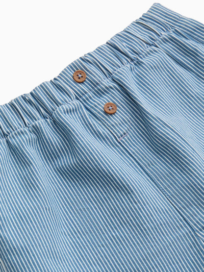 Dsiney Kidz - MORI Blue Striped Supersoft Denim Shorts image 2