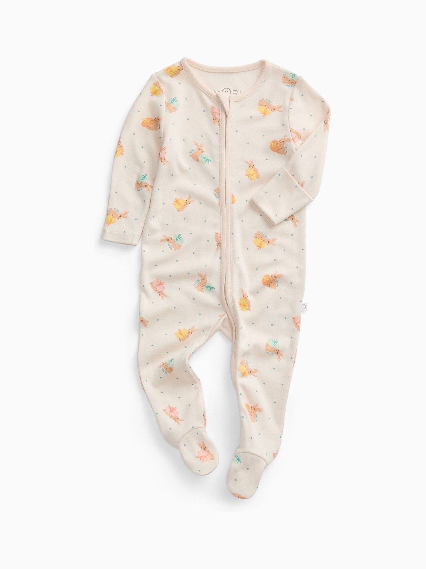 MORI Cream Easter Bunny Clever Zip Supersoft Sleepsuit image 4