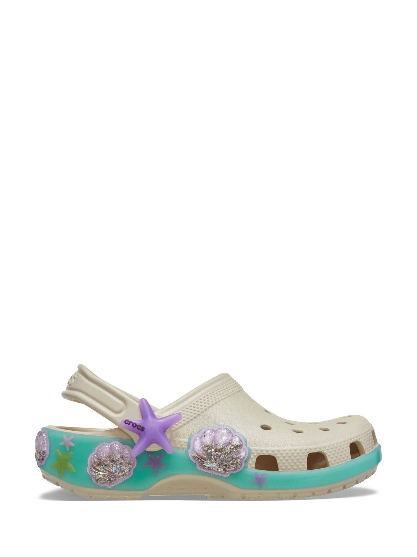 Crocs Cream Classic Sea Sparkle Clogs image 2