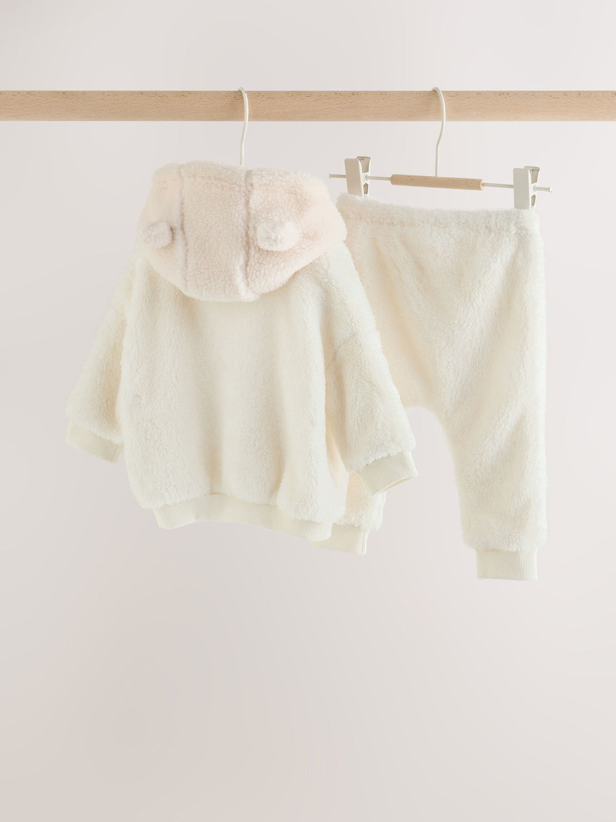 Dsiney Kidz - Cream Fleece Hooded Top and Joggers Baby Set (0mths-2yrs) image 4