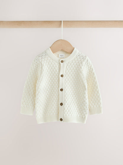 White Knitted Cardigan and Leggings Baby Set (0mths-2yrs) - image 3