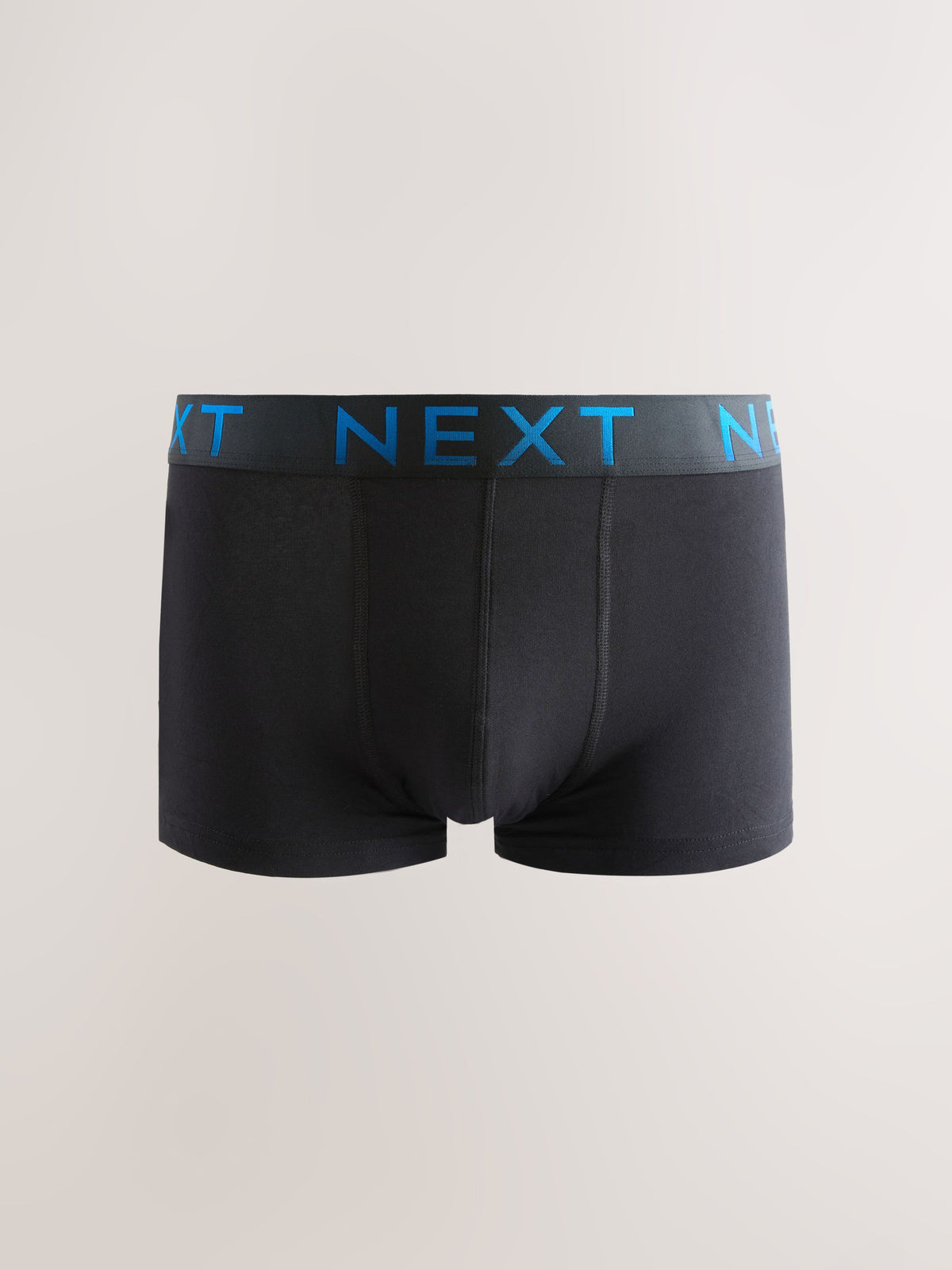 Dsiney Kidz - Black Blue Infill Text Waistband Hipster Cotton Rich Boxers 5 Pack image 5