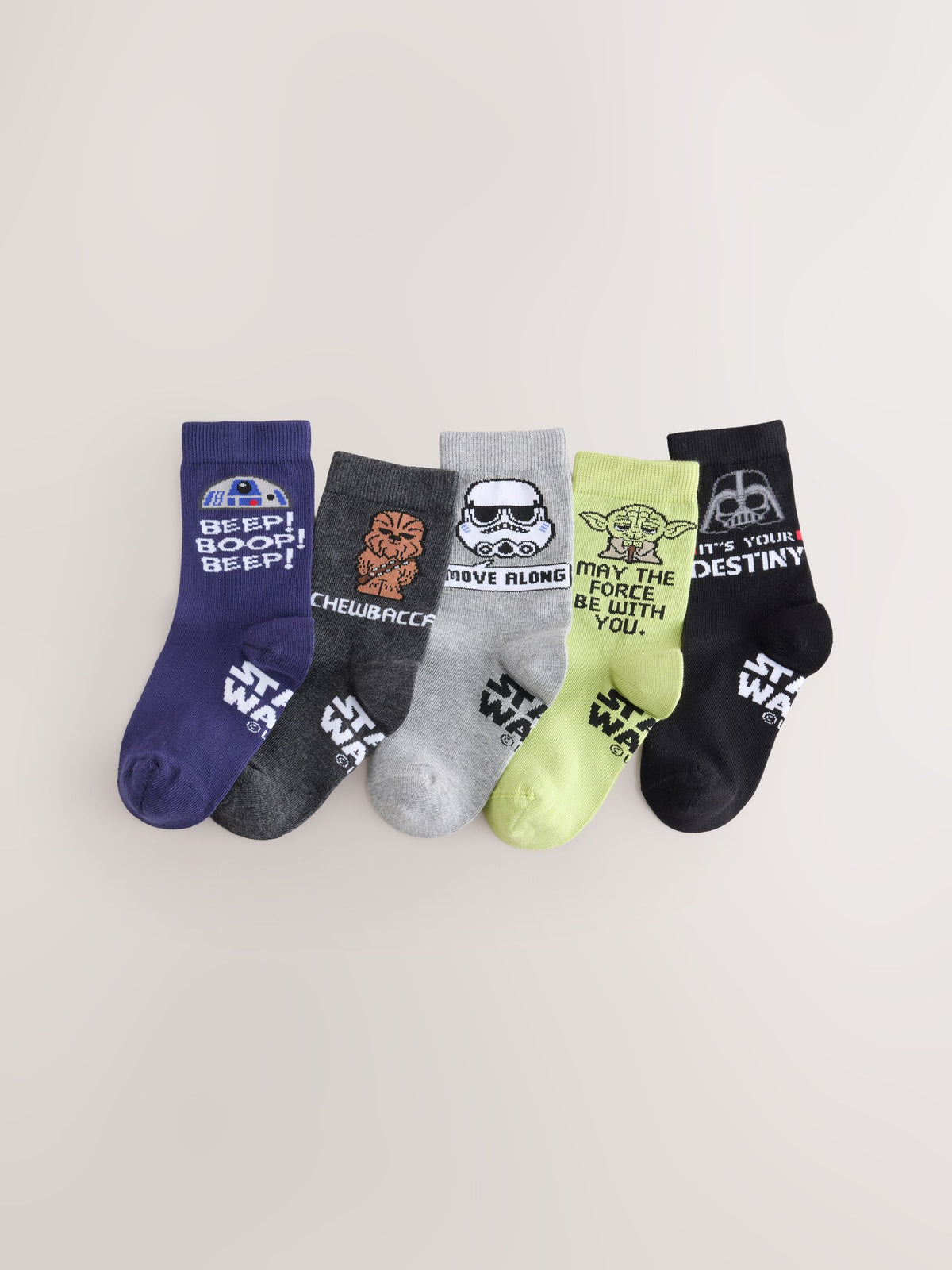 Star Wars Character Cotton Rich Socks 5 Pack - image 1