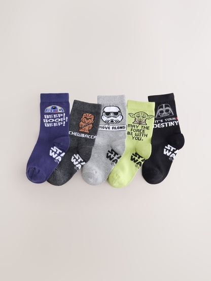 Star Wars Character Cotton Rich Socks 5 Pack - image 1