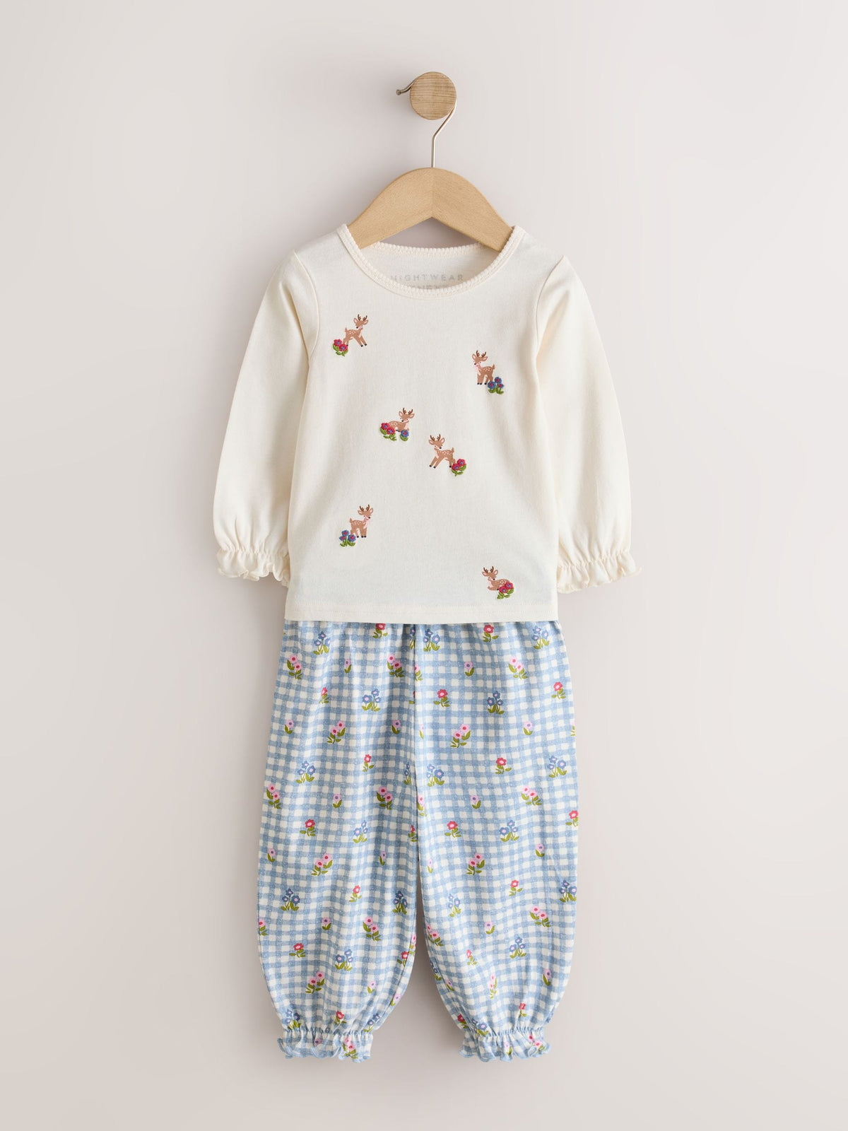 Ecru/Brown Deer Jogger Pyjamas Set 3 Pack (9mths-12yrs) - image 2