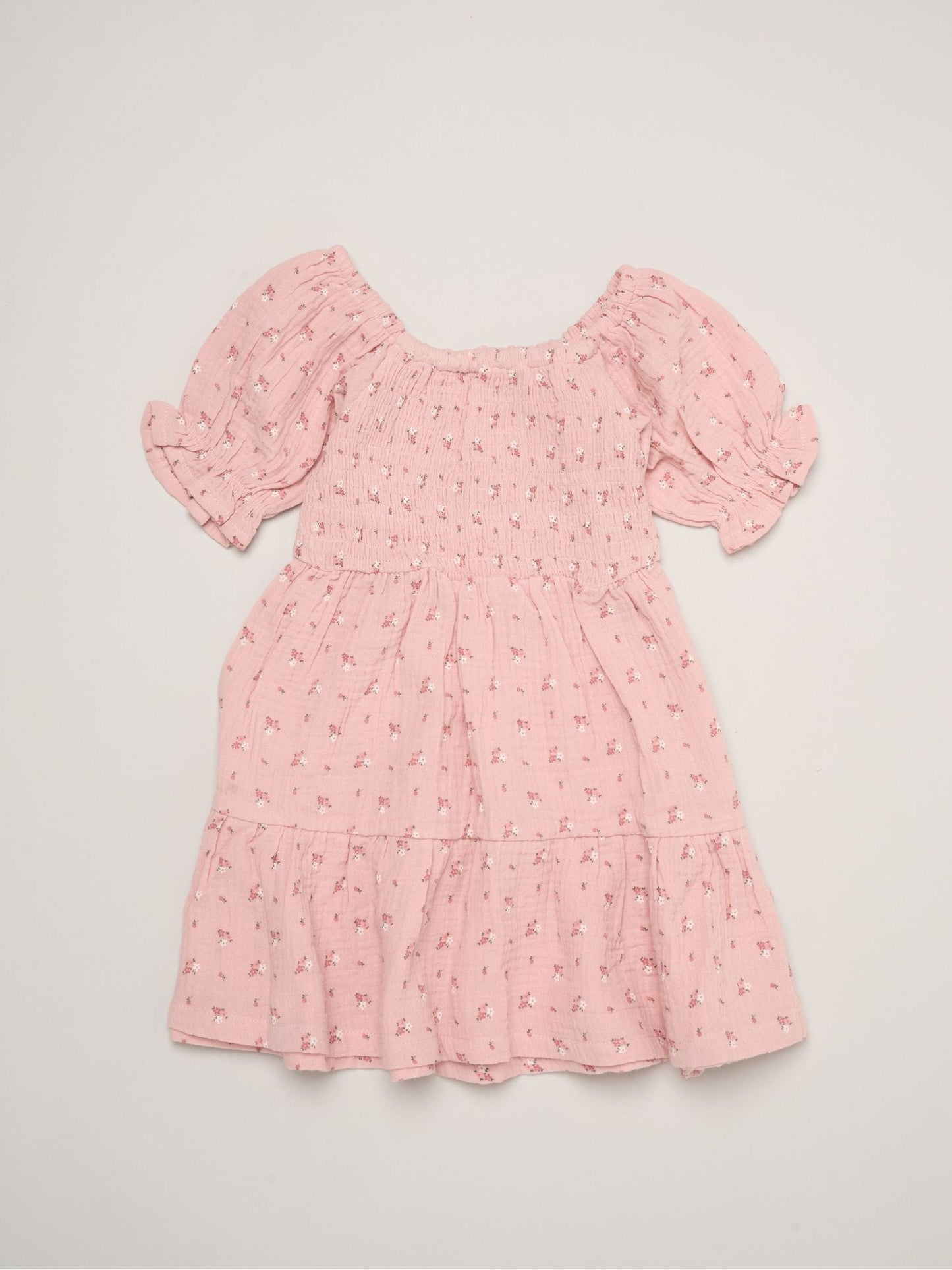 Miss Light Pink Floral Print And Chambray Dresses 2 Pack image 5