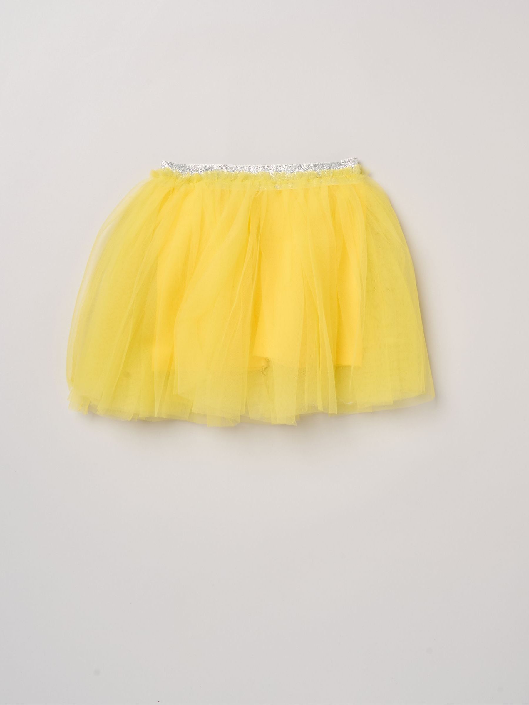 Miss Yellow Bow Applique Short Sleeve T-Shirt And Tutu Skirt Outfit Set image 5